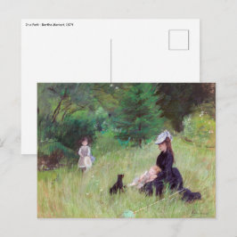 Postal Berthe Morisot - En un parque