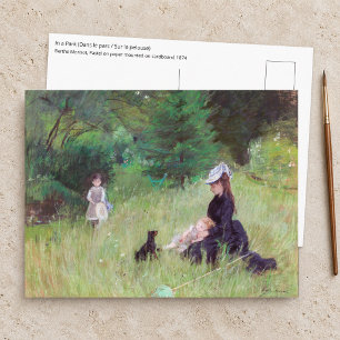 Postal Berthe Morisot - En un parque / Dans le parc