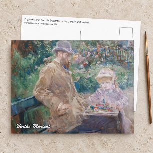 Postal Berthe Morisot - Eugene Manet con su hija