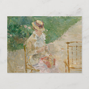 Postal Berthe Morisot - Joven mujer de punto