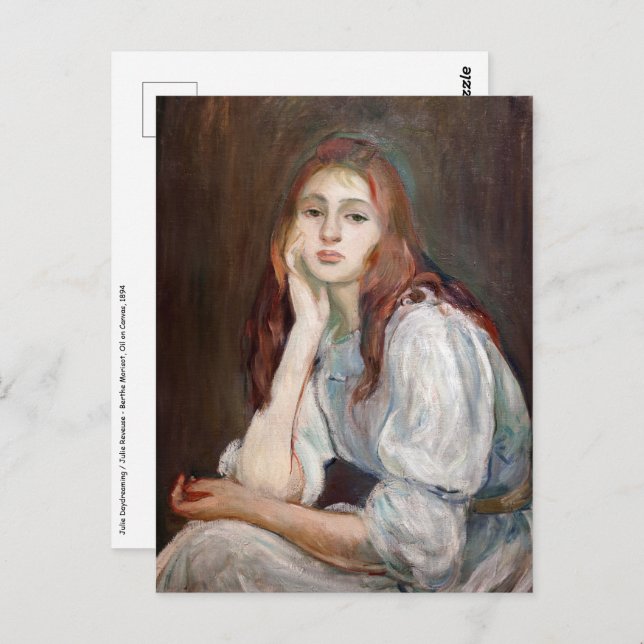 Postal Berthe Morisot - Julie Daydreaming (Anverso / Reverso)