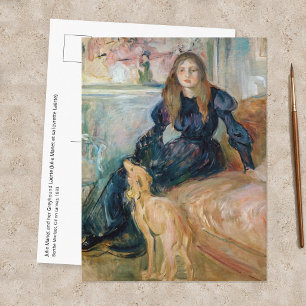 Postal Berthe Morisot - Julie y su galgo Laerte
