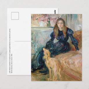 Postal Berthe Morisot - Julie y su Greyhound Laerte