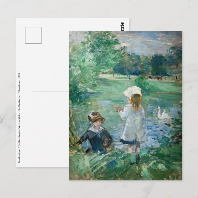 Postal Berthe Morisot - Junto a un lago (Anverso / Reverso)