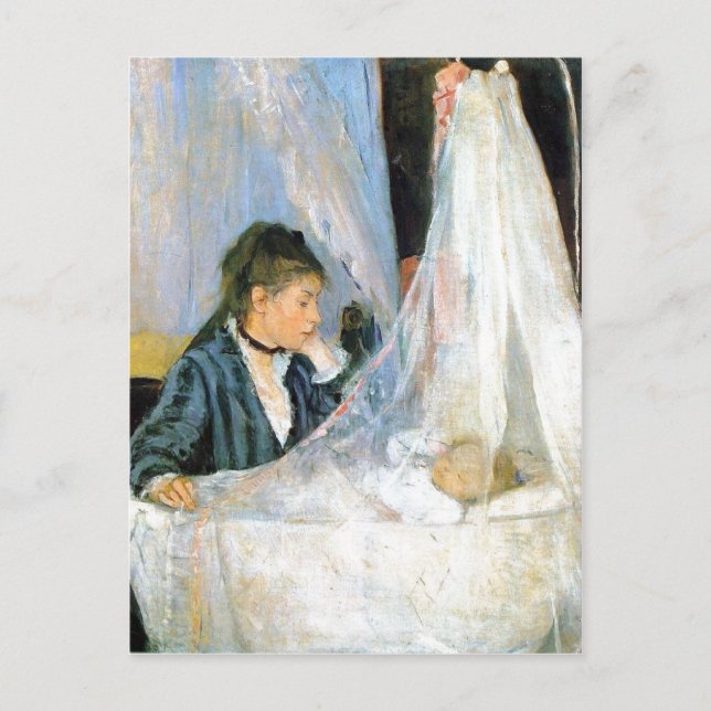 Postal Berthe Morisot Le berceau The Cradle 1872 Techniqu (Anverso)
