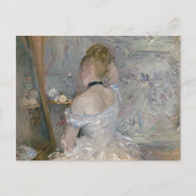 Postal Berthe Morisot - Mujer en su retrete (Anverso)