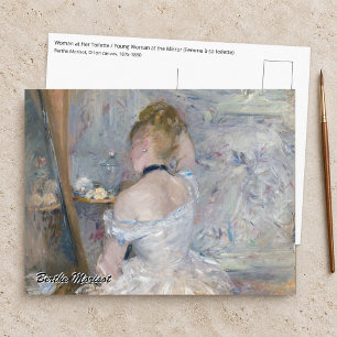 Postal Berthe Morisot - Mujer en su tocador