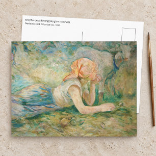 Postal Berthe Morisot - Pastora descansando