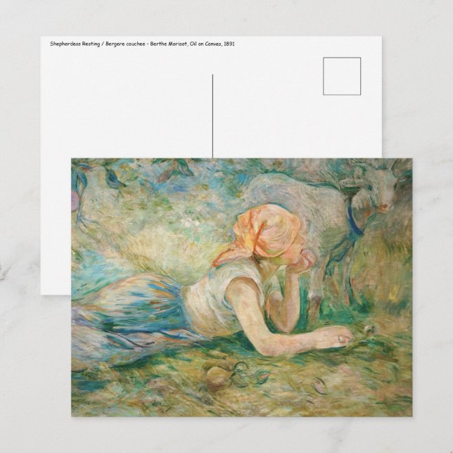 Postal Berthe Morisot - Pastores descansando (Anverso / Reverso)