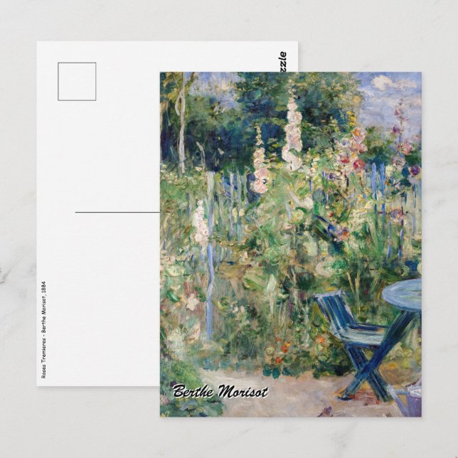 Postal Berthe Morisot - Rosas Tremieres (Anverso / Reverso)