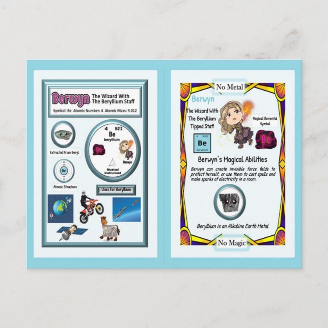 Postal Berwyn Wizard - Elemento Beryllium (Anverso)