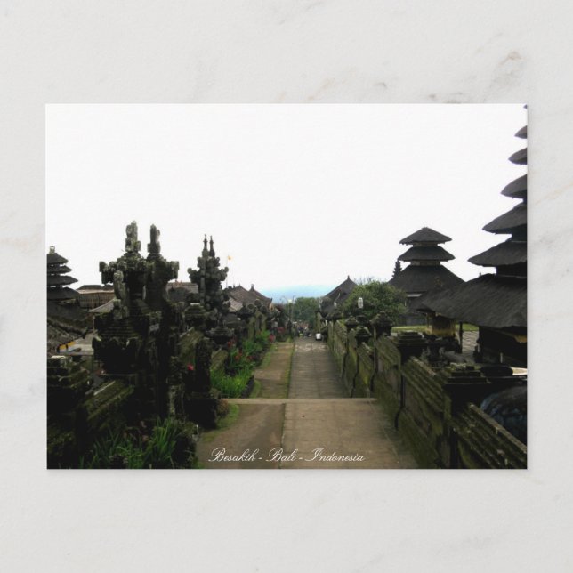 Postal Besakih - Bali - Postcard Indonesia (Anverso)