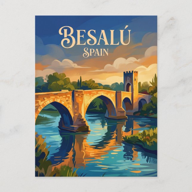 Postal Besalú España (Anverso)