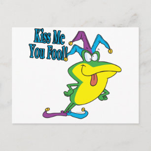 Postal bésame a tu personalizado de rana jester