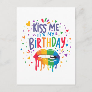 Postal Bésame Es Mi Cumpleaños