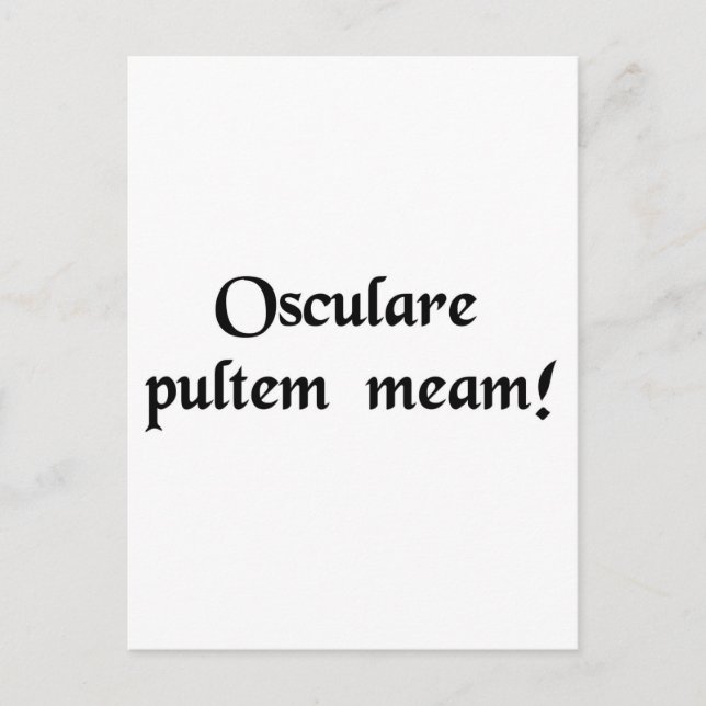 Postal ¡Bésame las garras! (Anverso)
