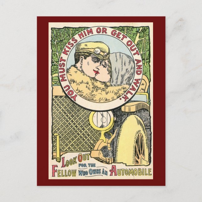 Postal Bésame o sal de la casa de campo 1915 (Anverso)