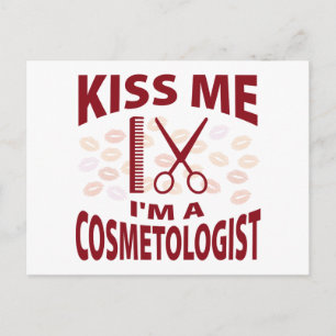 Postal Bésame, soy cosmetólogo