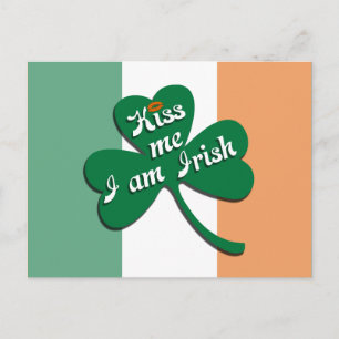 Postal Bésame soy irlandés