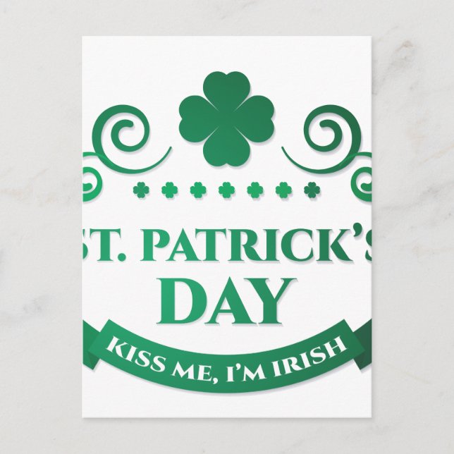 Postal bésame, soy irlandés. (Anverso)