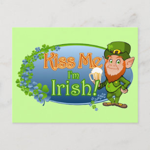 Postal Bésame Soy Irlandés (Ver 2)