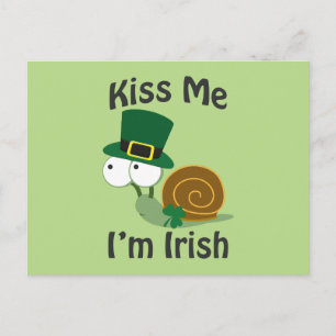 Postal Bésame, soy un caracol irlandés