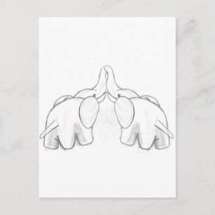 Postal Besando elefantes