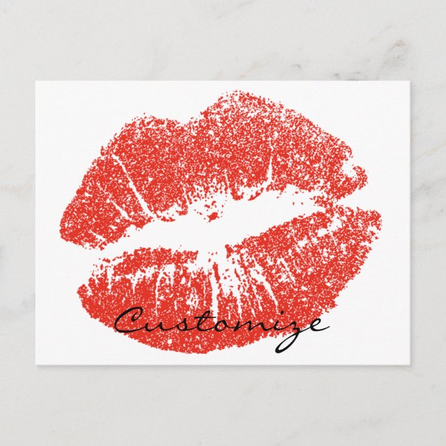 Postal Besando los labios rojos Thunder_Cove (Anverso)