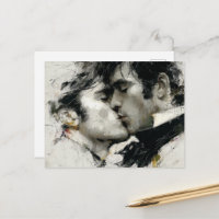 Besarse de hombres gay en blanco y negro