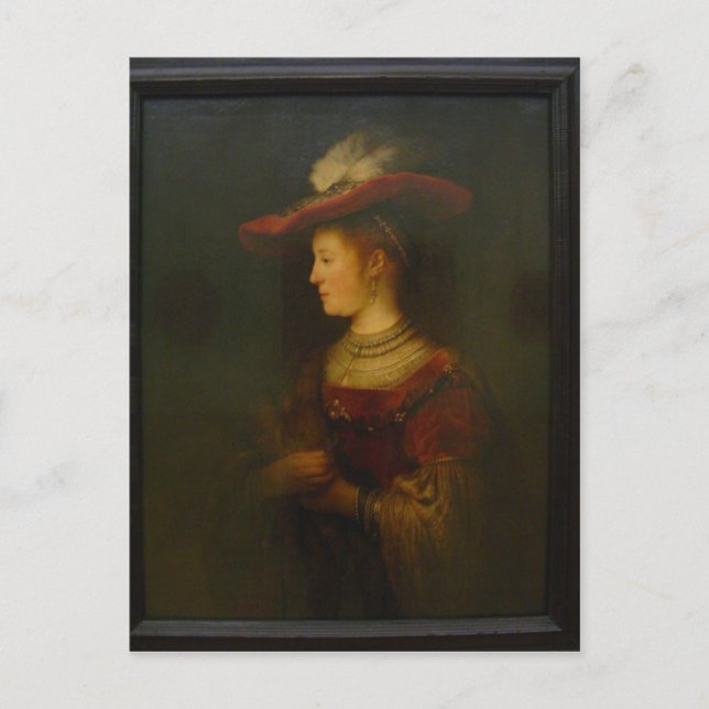 Postal Beschreibung: Rembrandt, Saskia von Uylenburgh im (Anverso)