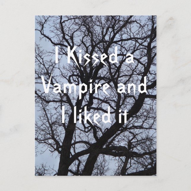 Postal Besé un vampiro y me gustó (Anverso)