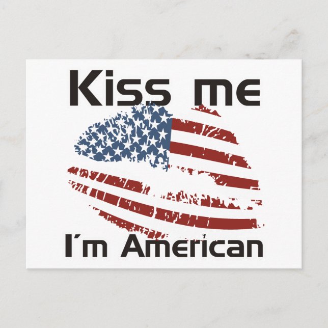 Postal Beso Americano (Anverso)