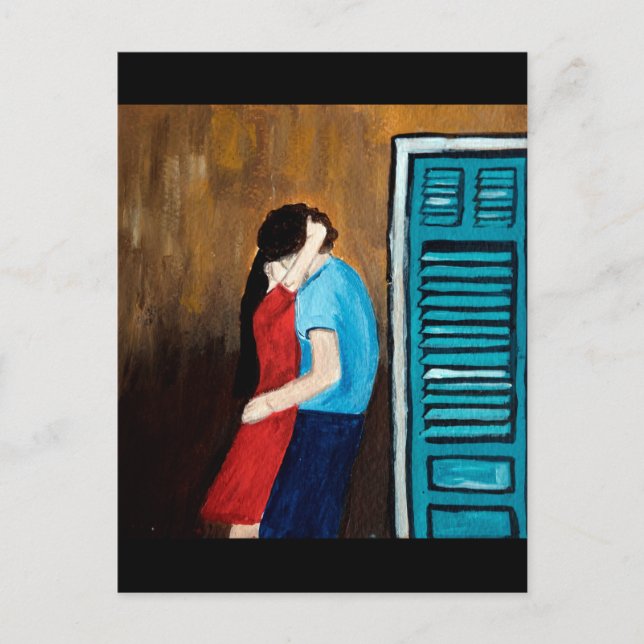 Postal Beso. Amor. (Anverso)