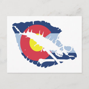 Postal beso colorado