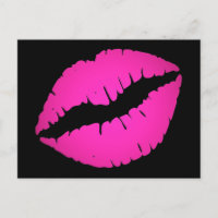 Beso de lápiz labial rosa brillante Ombre negro