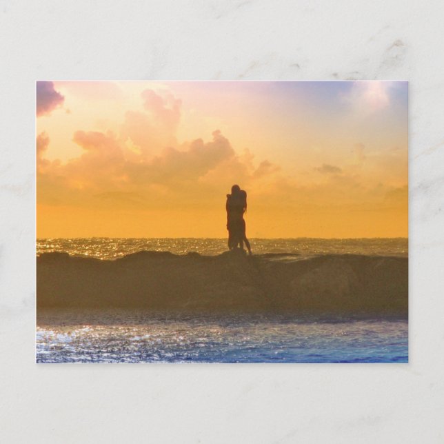 Postal Beso de los amantes (Anverso)