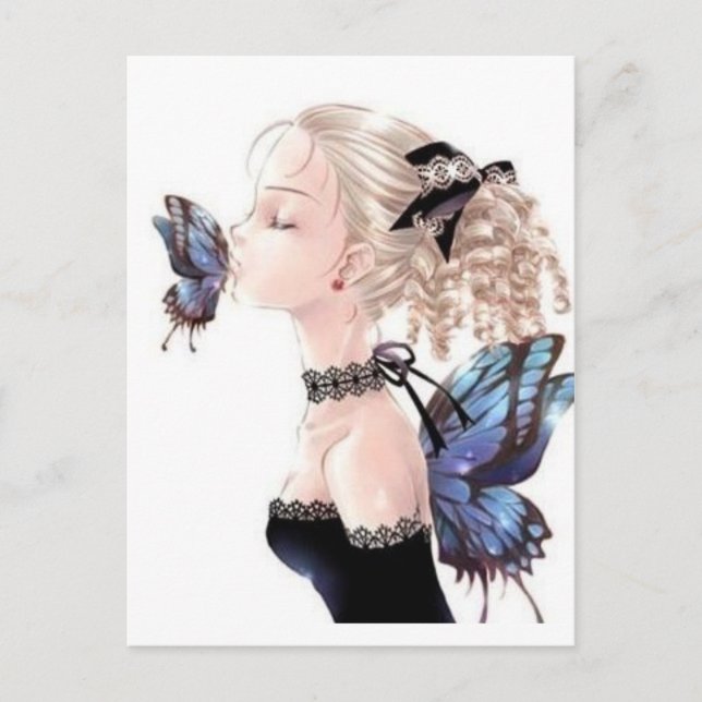 Postal Beso de mariposa, Daisey Van Diesel (Anverso)