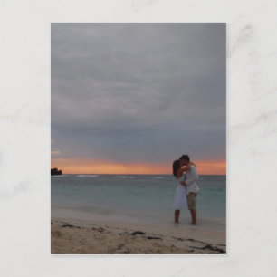 Postal beso de playa