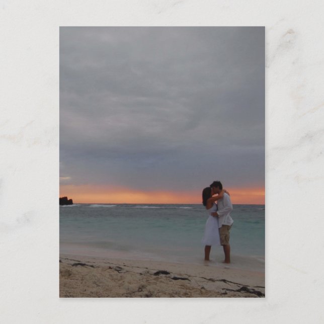 Postal beso de playa (Anverso)