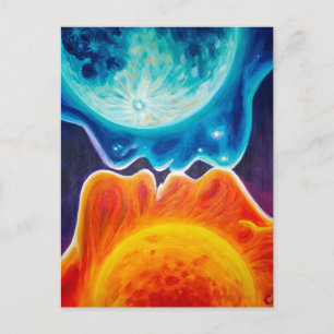 Postal Beso de sol y luna