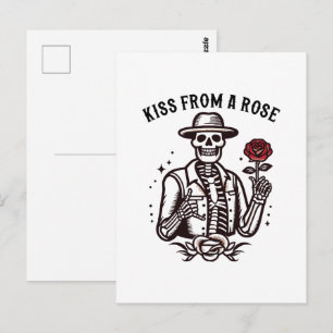 Postal Beso De Una Rosa