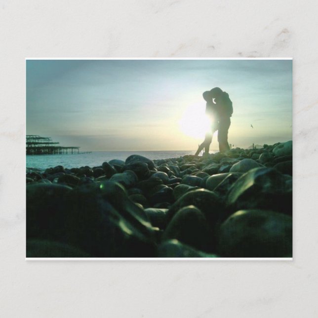 Postal Beso del atardecer (Anverso)