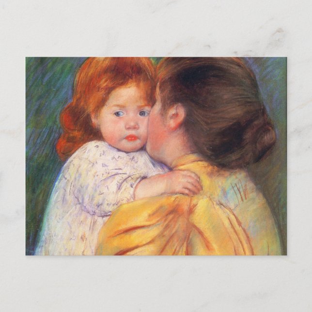 Postal Beso materno, Mary Cassatt (Anverso)