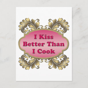 Postal Beso mejor que cocinar