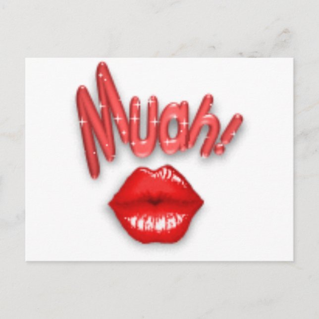 Postal Beso, muá (Anverso)