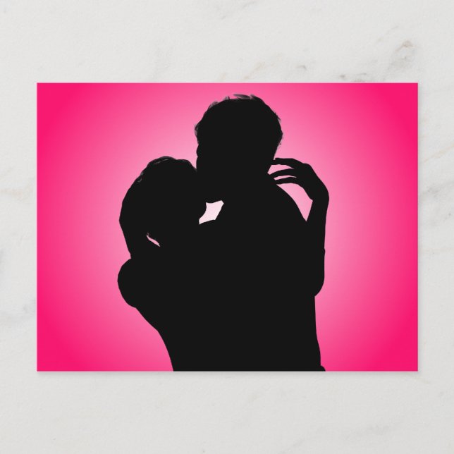 Postal Beso silencioso (Anverso)
