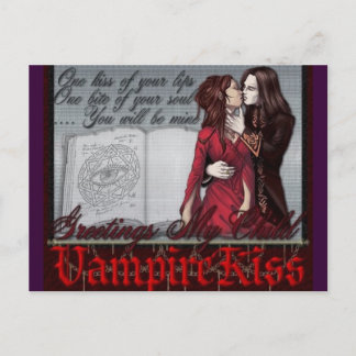 Postal beso vampiro