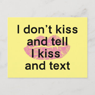 Postal Beso y texto