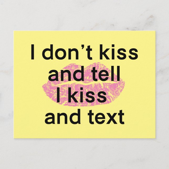 Postal Beso y texto (Anverso)