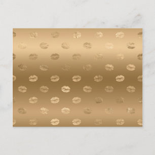Postal Besos bastante femeninos Labios sensuales Glam fem